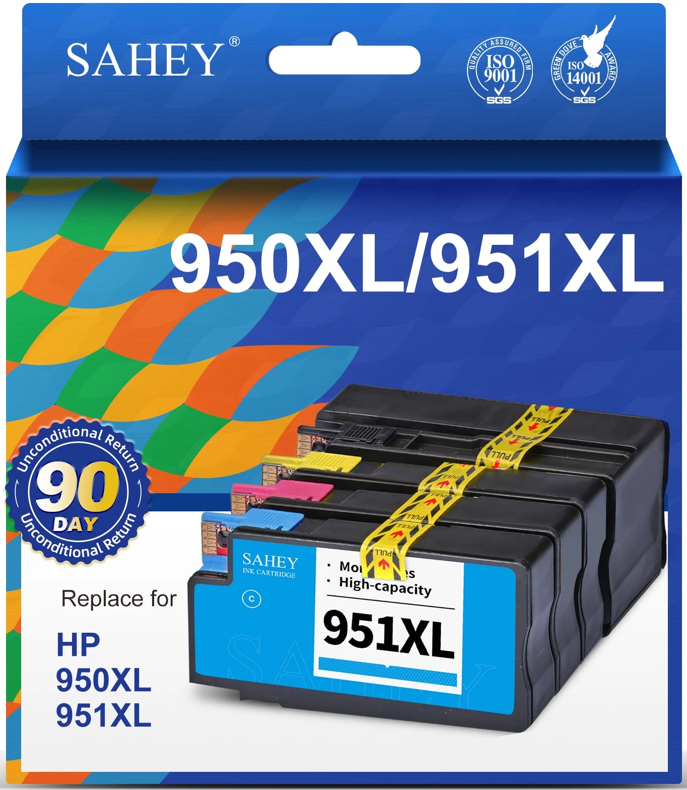 950XL 951XL for HP 950 XL and 951 Ink Cartridge for HP Officejet Pro 8610 8600 8615 8620 8625 8100 276Dw 251Dw Printer Ink (4 Pack)