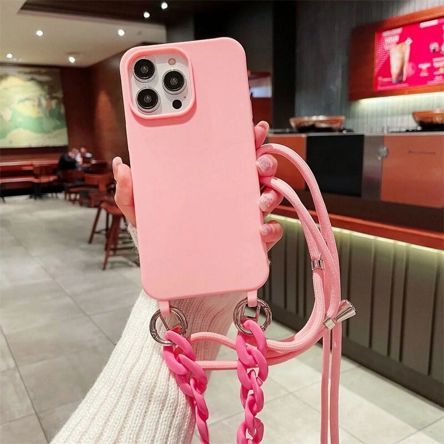 Marble Chain Crossbody Lanyard Strap Case for Iphone 15 14 13 12 Mini 11 Pro XS Max 7 8 plus X XR SE 2 3 Silicone Soft Cover