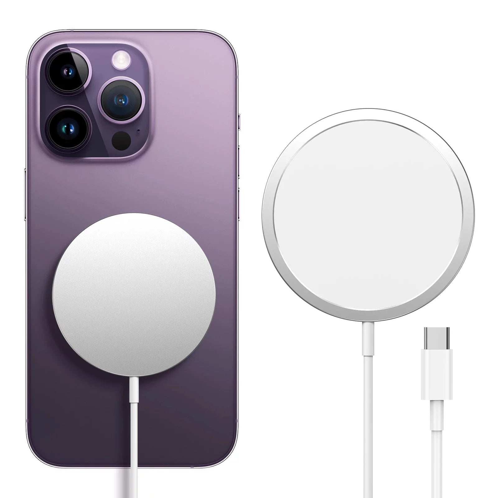 Wireless Charger, Magnetic Pad & 20W Type C Wall Charger, Compatible with Iphone, Air Pods