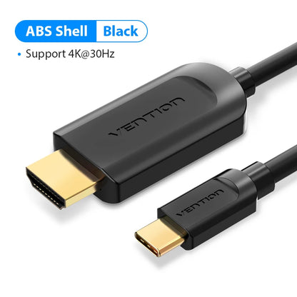 USB C HDMI Cable USB Type C to HDMI 2.0 Thunderbolt 3 Converter for Macbook Pro Huawei Xiaomi Samsung Type C HDMI Cable