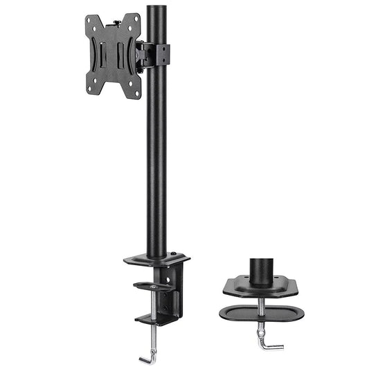 Single Monitor Stand Mount, Height Adjustable Stand Fits 13" to 32" Screen