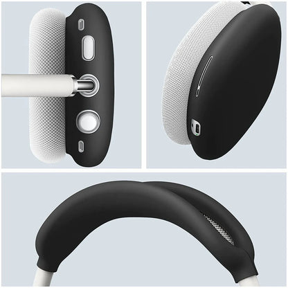 For Airpods Max Bluetooth Headphones Accessories Airpod Wireless Earphone Top Quality Metal Earmuffs Airpodspro Max Earbuds Silicone Anti-Drop Protective Case